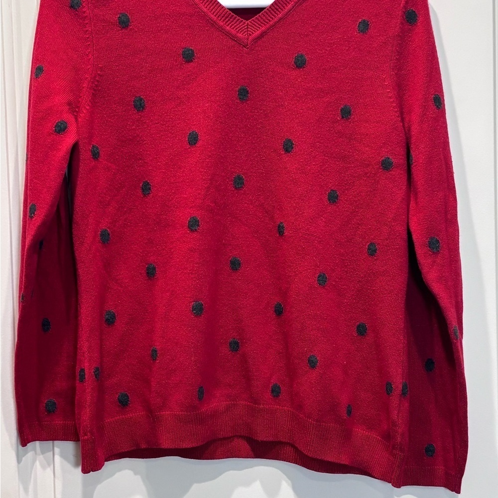 Croft & Barrow Deep Red Knit Top - Picture 4 of 4